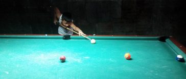 Bernie Regalario playing Billiards in Manila photo via Bernie Regalado Facebook