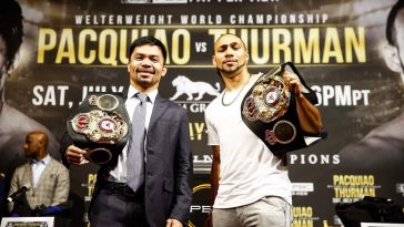 Manny Pacquiao vs. Keith Thurman photo via Keith Thurman Facebook Page