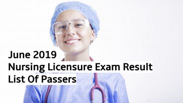 June 2019 Nursing Licensure Exam Result List Of Passers