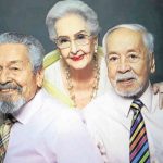 Veteran actors (L-R) Eddie Garcia, Gloria Romera, and Tony Mabesa deliver award-winning performances in Rainbow’s Sunset, a family drama about an octogenarian who comes out to his family late in life.