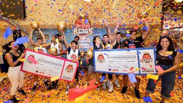 Red Bull Reign champions Team Gilas Pilipinas Women's and Team Phenom celebrate their triumph.
