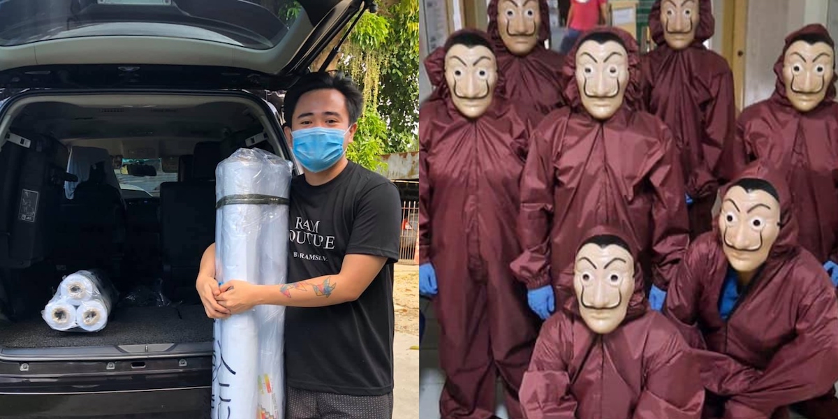 Iloilo City based Fashion Designer Ram Silva created Money Heist Inspired PPE