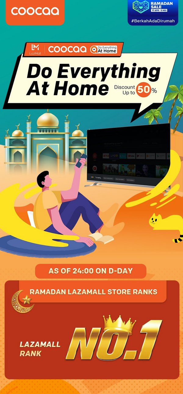 COOCAA Tops Best-seller List of Smart TV on Lazada Ramadan Sale COOCAA Tops Best-seller List of Smart TV on Lazada Ramadan Sale