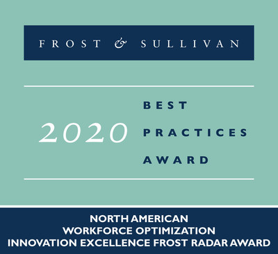 Genesys - 2020 North American Workforce Optimization Innovation Excellence Frost Radar Award