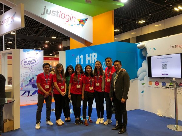 JustLogin team exhibiting at the HR Festival Asia 2019 at Suntec Singapore JustLogin team exhibiting at the HR Festival Asia 2019 at Suntec Singapore