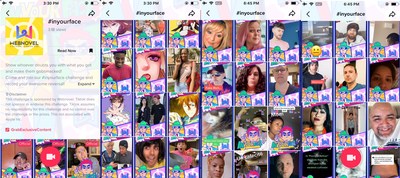 Screenshot of #inyourface challenge Screenshot of #inyourface challenge