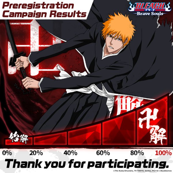Get Amazing Rewards from the Bleach: Brave Souls All Asia Pre-Registration Campaign! Get Amazing Rewards from the Bleach: Brave Souls All Asia Pre-Registration Campaign!