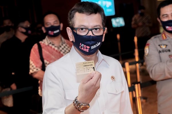 Wishnutama Kusubandio, Minister of Tourism and Creative Economy/Head of Tourism and Creative Economy Agency - at XXI Studio of Plaza Senayan, Jakarta.