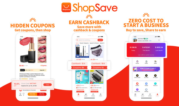 ShopSave brings huge amount of products with super discounts, high cashback and high commissions, so that you can save money and make money just by moving your finger! (Screenshot of interface of ShopSave APP) ShopSave brings huge amount of products with super discounts, high cashback and high commissions, so that you can save money and make money just by moving your finger! (Screenshot of interface of ShopSave APP)