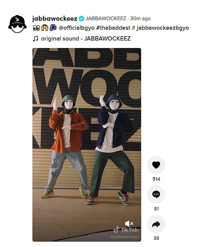 Jabbawockeez Dances to P-Pop group BGYO's "The Baddest"
