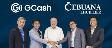 From left to right: Jose Luis Reyes – Vice President – Head of Enterprise & Public Sector (Gcash), WinsleyBangit – Chief Customer Officer (GCash), Ambassador Philippe Jones Lhuillier – Chairman and Founder (Cebuana Lhuillier), FilemonCabungcal – Chief Financial Officer (Cebuana Lhuillier), and Stephen Yap – Head of Domestic Sales (Cebuanna Lhuillier).