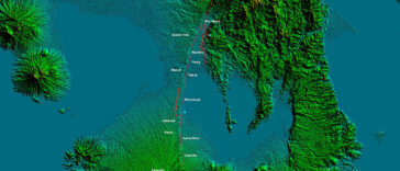 Relief map of Metro Manila and nearby provinces showing the surface traces of the West and East Valley Faults by Ervin Mallicdem via Wikimedia cc