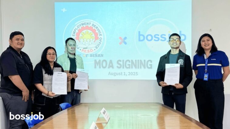 Bossjob PH seals a partnership with PESO Biñan to connect more local talents to employment opportunities. #Bossjob #FindJobTalkToBoss