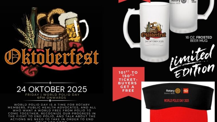 Rotary District 3830 Holds Oktoberfest Fund-Raiser on World Polio Day