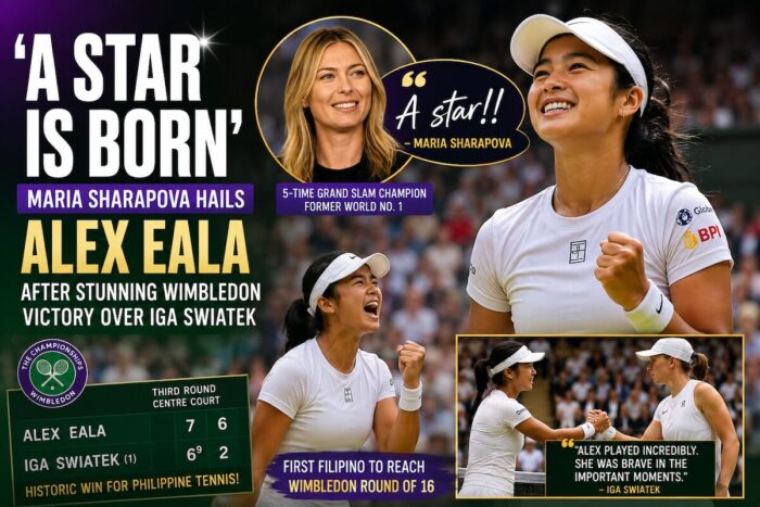 A Star Is Born - Maria Sharapova Hails Alex Eala After Stunning Wimbledon Victory Over Iga Swiatek